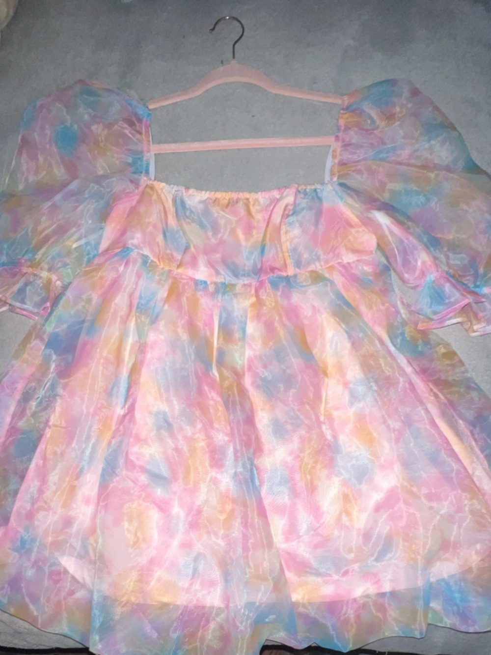 Watercolor Petite Babydoll Dress